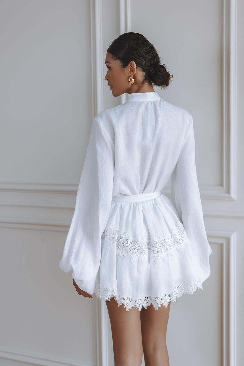 blosee Aurelie Trim Linen Dress