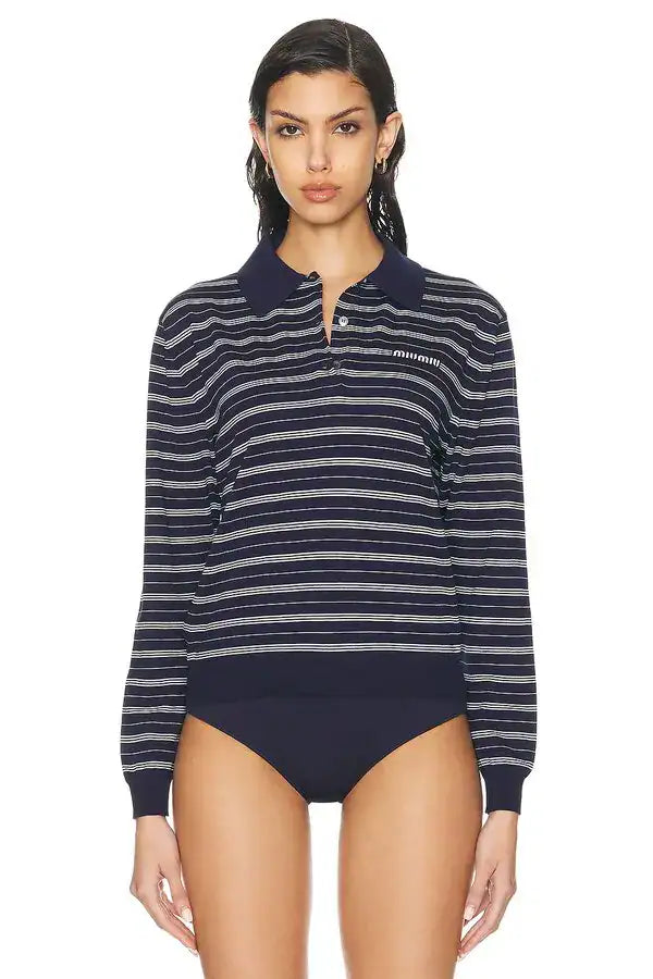 MIU COLLAR SWEATER