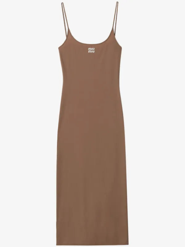 MIU BASIC LONG RIB DRESS