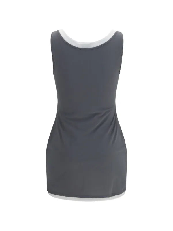 MIU GREY TOP MINI DRESS