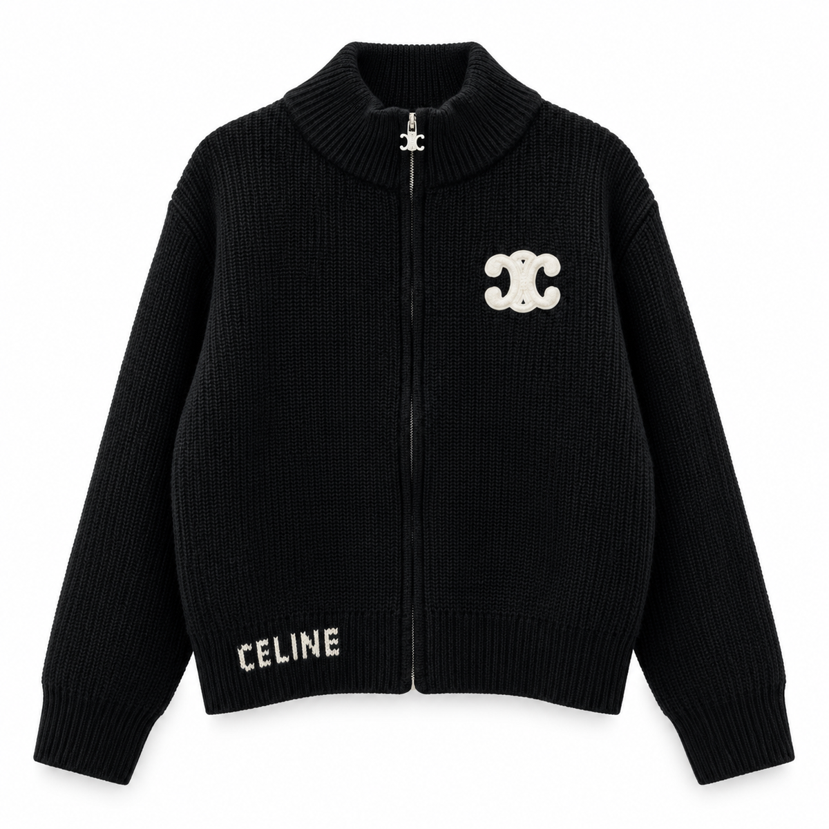 CELI ZIP SWEATER BLACK