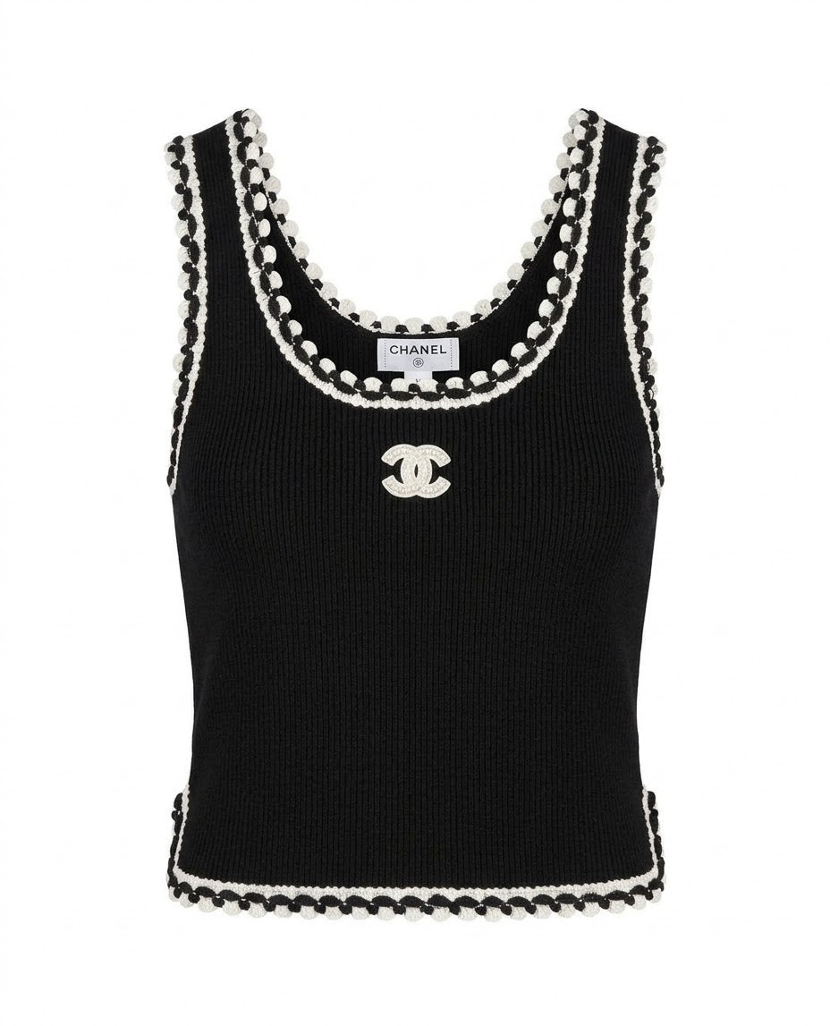 CC QUEEN DOT CROP TOP
