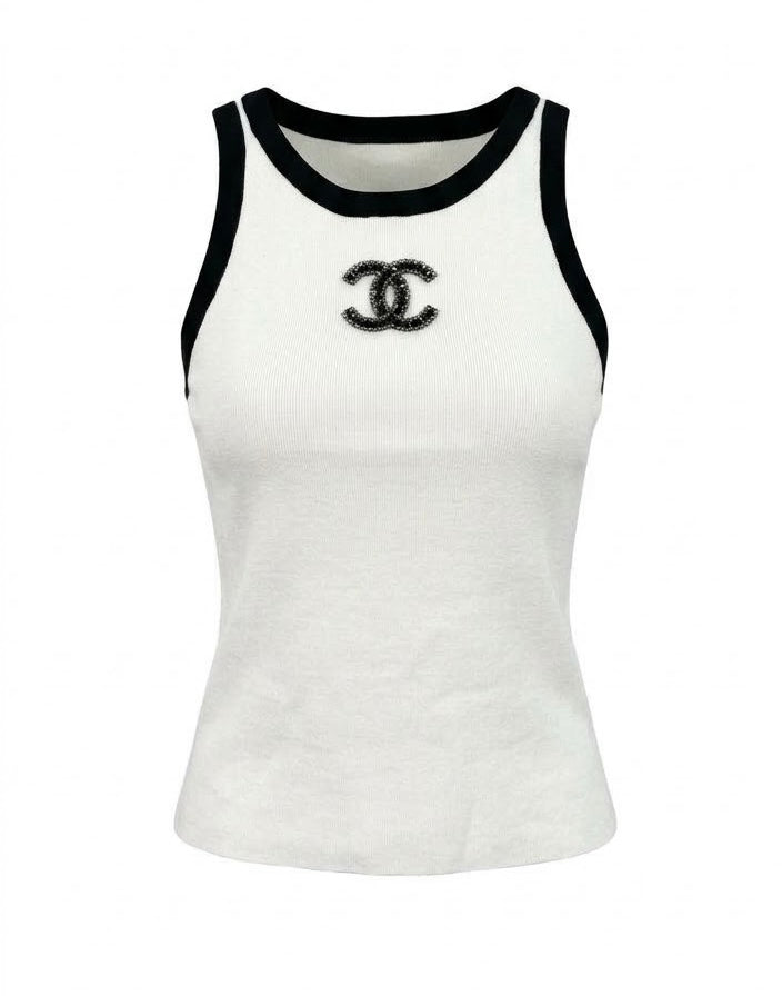 CC TOP RHINESTONE LOGO