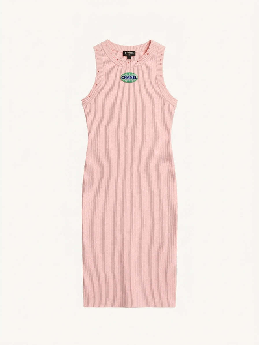 CC KNITTED MINI DRESS - PINK