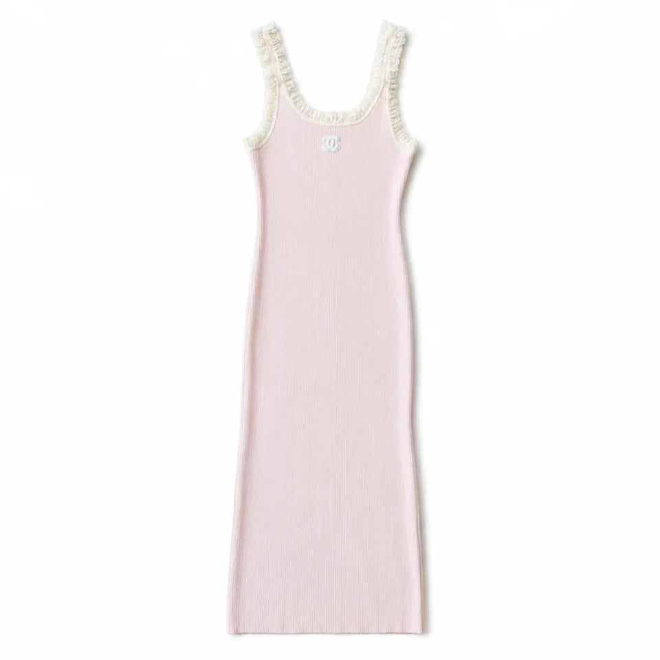 C long pink dress