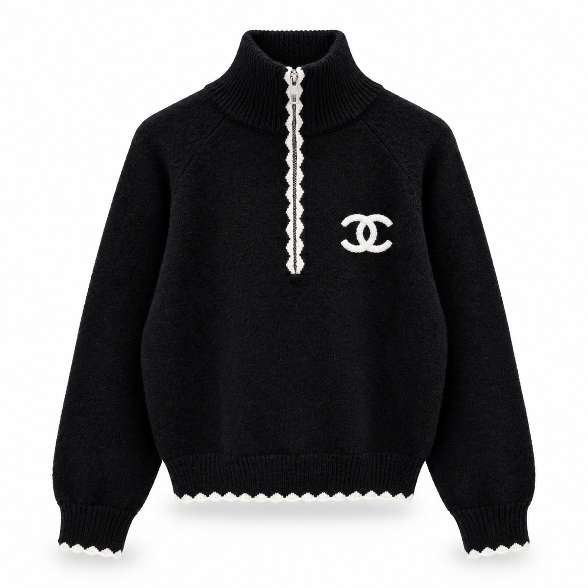 QUARTER ZIP BLACK