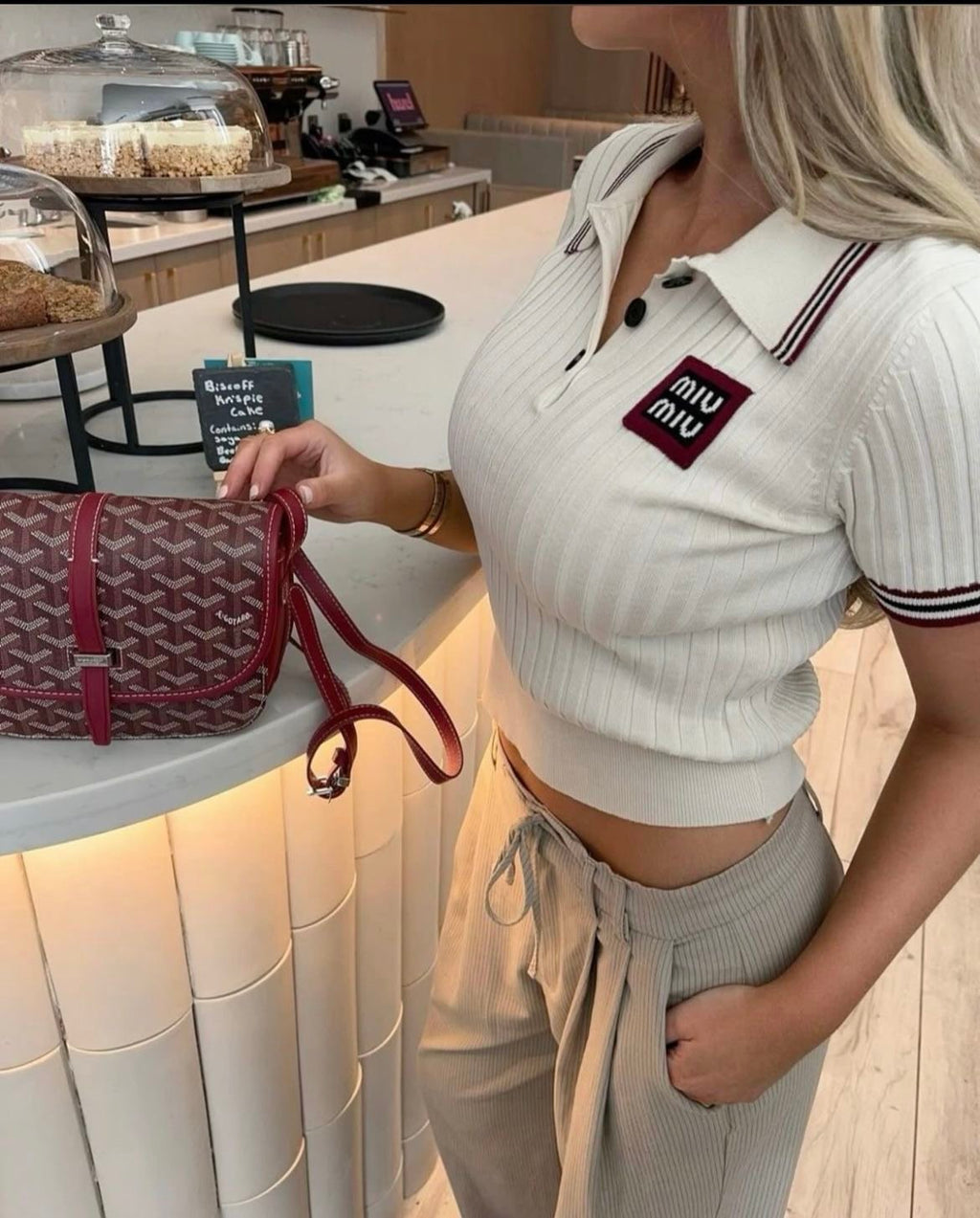 MIU CROPPED KNIT