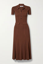 SELF BROWN KNIT DRESS