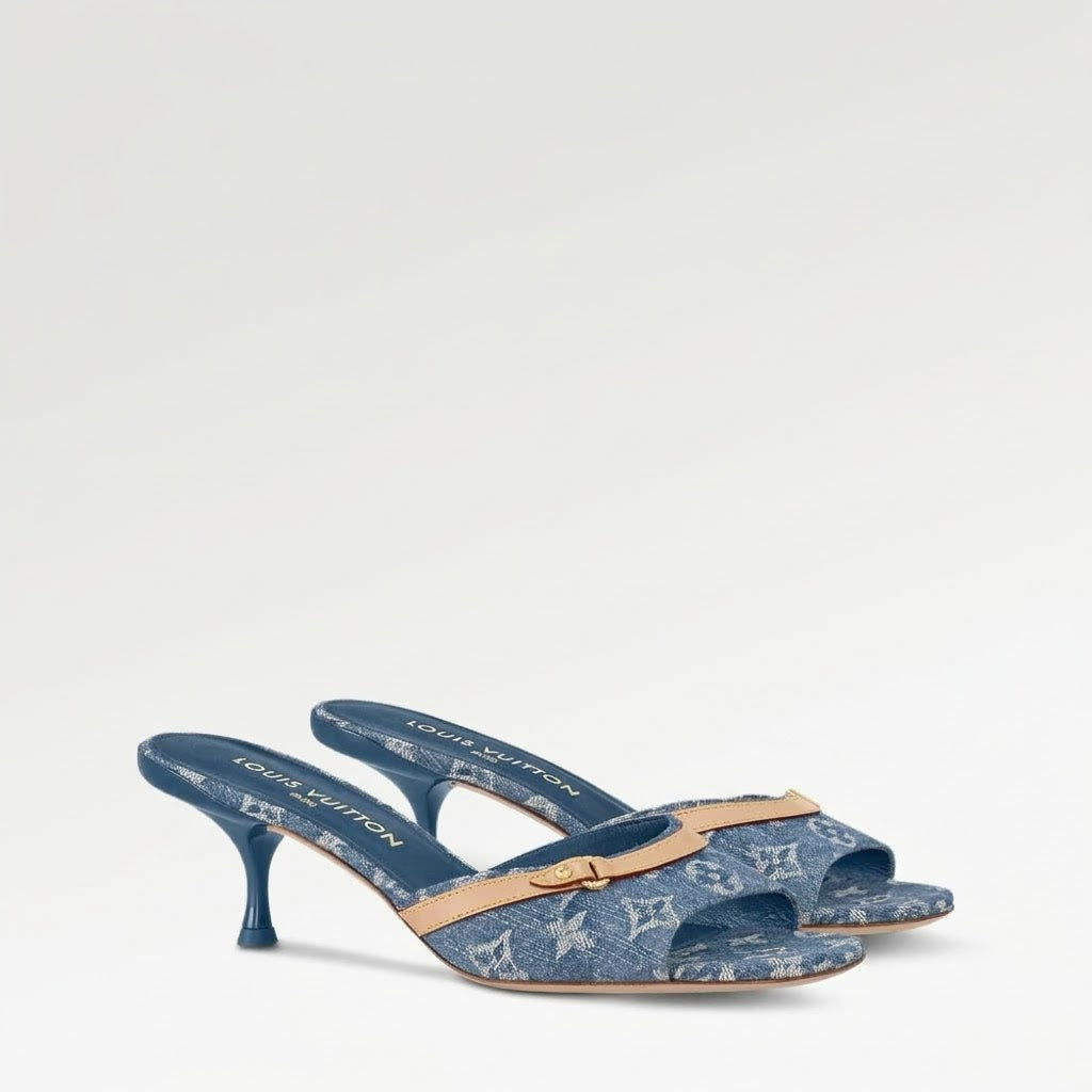 LV 10 AM DENIM HEELS