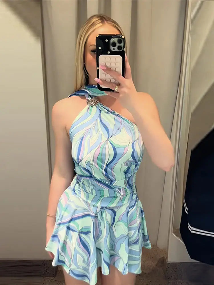 Jurk met abstracte print