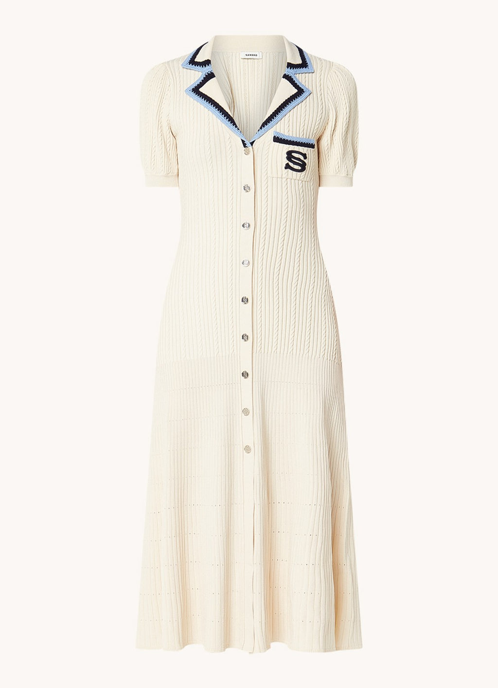 SANDRO LONG RIB DRESS